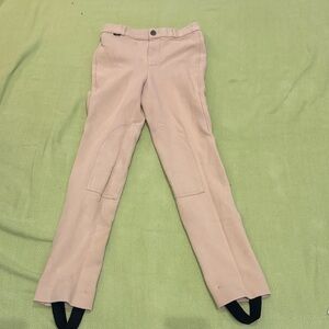 Saxon Girls Jods Tan Size 12 with Stirrup Straps